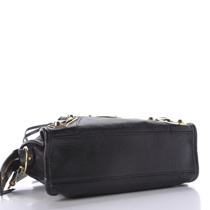 Balenciaga Chevre Gold Metallic Edge Hardware Mini City Black 4 of 9