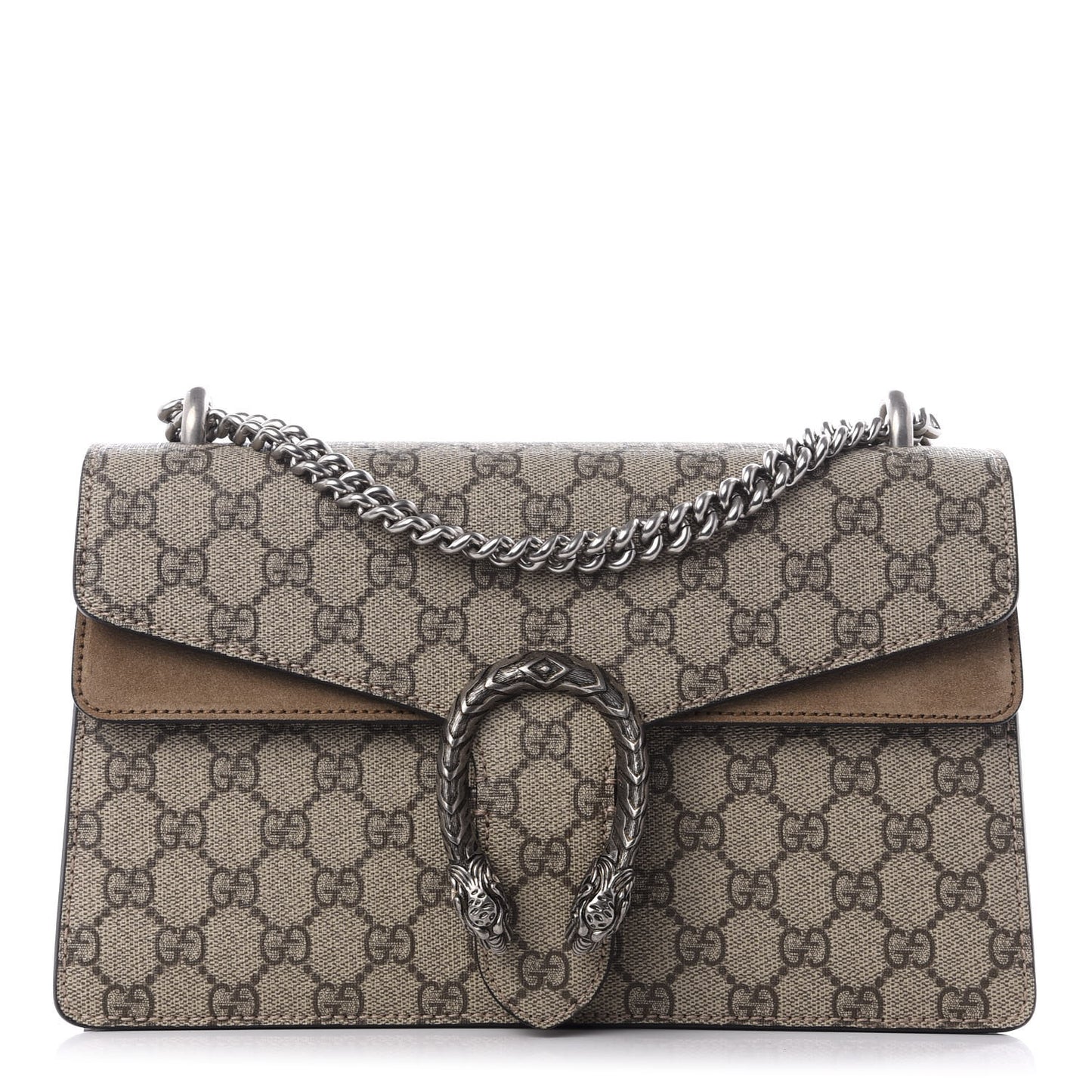 GG Supreme Monogram Small Dionysus Shoulder Bag Taupe
