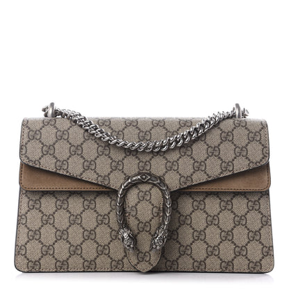 Gucci GG Supreme Monogram Small Dionysus Shoulder Bag Taupe 1 of 8