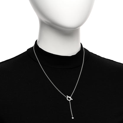 Hermes 18K White Gold Diamond Finesse Lariat Necklace 2 of 5