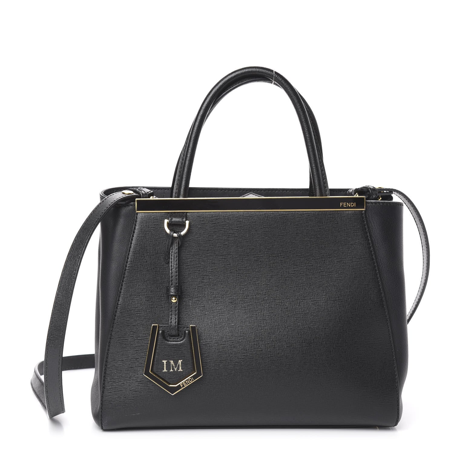 Fendi Vitello Elite Petite 2Jours Tote Black 1 of 8