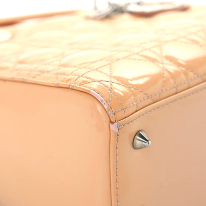 Christian Dior Patent Cannage Medium Lady Dior Beige 5 of 20