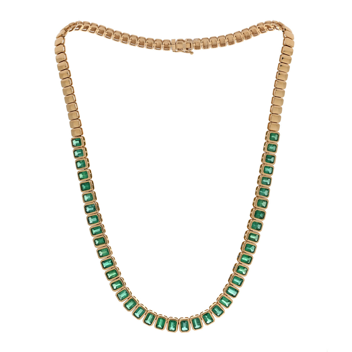 Anita Ko 18K Yellow Gold Emerald Large Emerald Cut Bezel Choker Necklace 3 of 5
