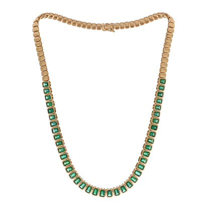Anita Ko 18K Yellow Gold Emerald Large Emerald Cut Bezel Choker Necklace 3 of 5