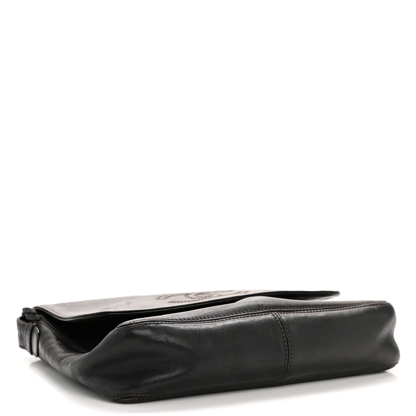Lambskin CC Tassel Shoulder Flap Bag Black