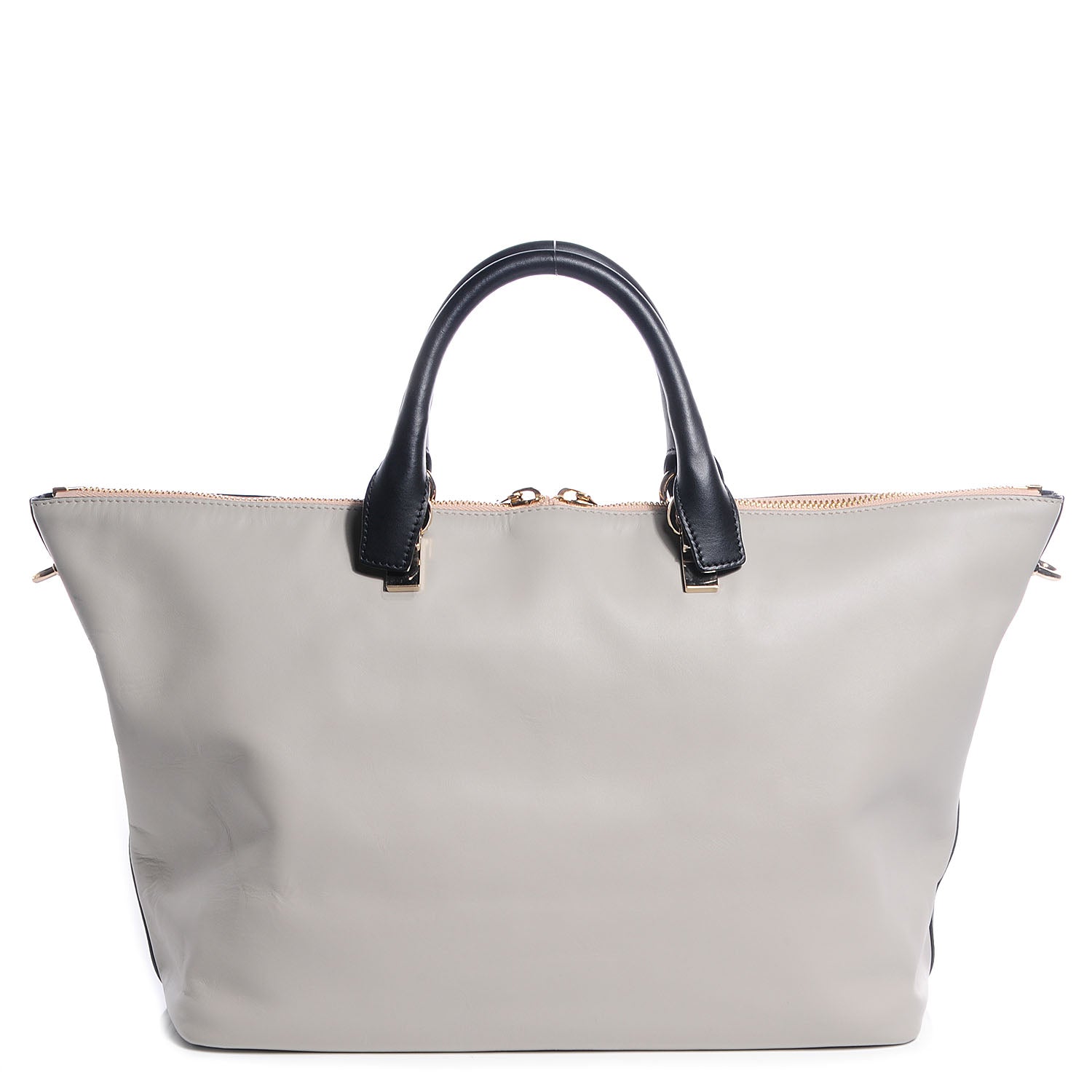 Chloe Smooth Calfskin Large Baylee Tote Marshmallow Grey Black 1 of 9