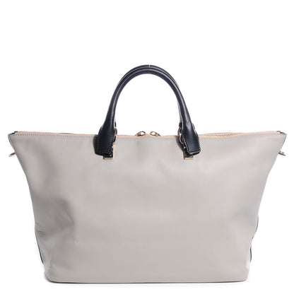Chloe Smooth Calfskin Large Baylee Tote Marshmallow Grey Black 1 of 9