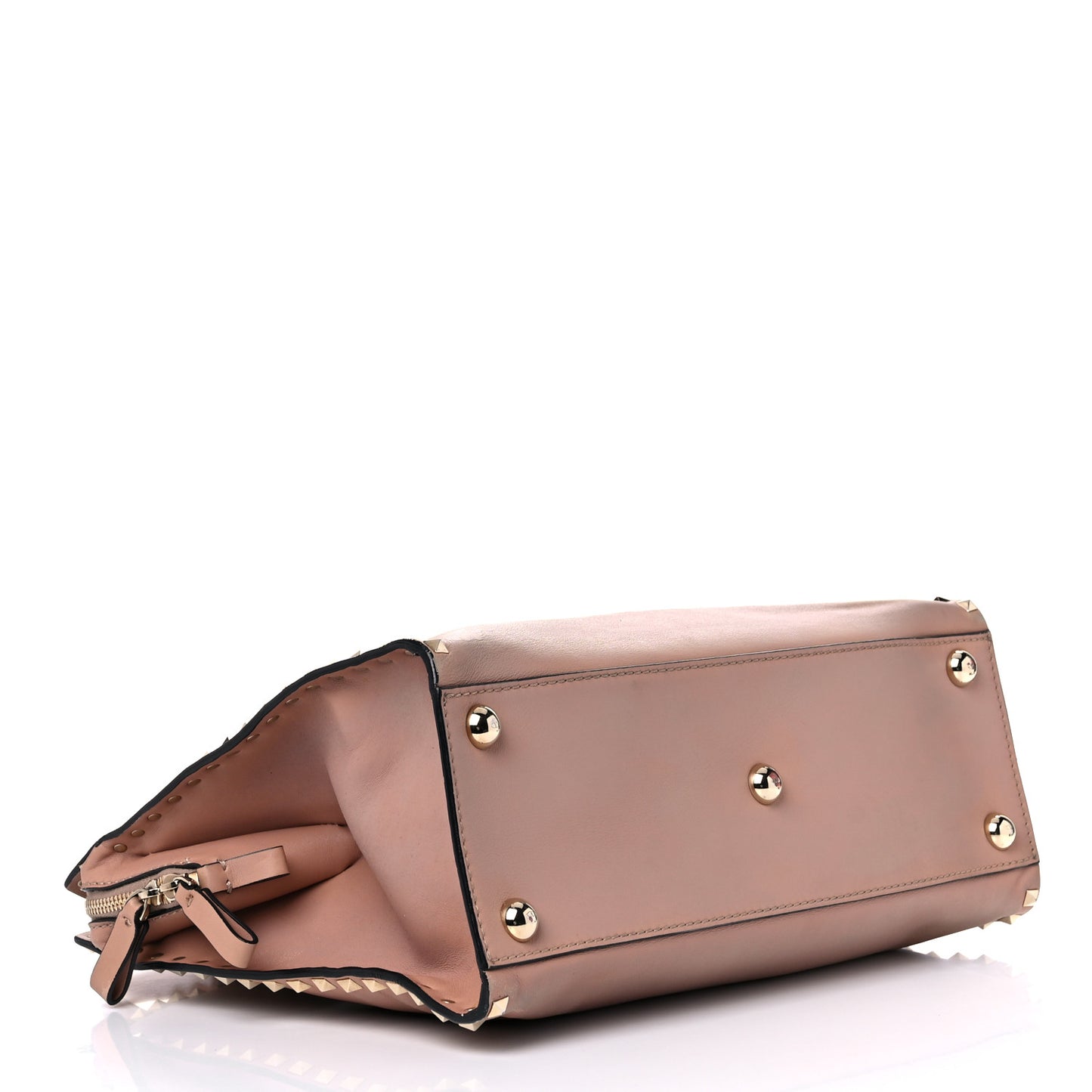 Vitello Rockstud Dome Shopper Soft Noisette