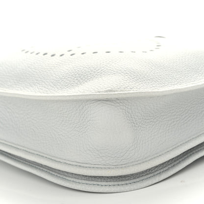 Hermes Taurillon Clemence Evelyne III PM Bleu Pale 10 of 11