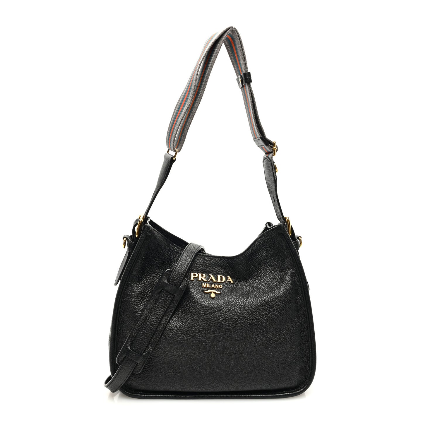 Vitello Daino Hobo Messenger Bag Black