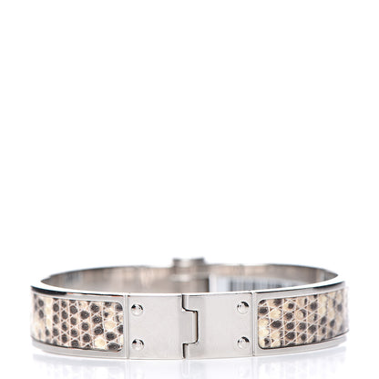 Hermes Lizard Charniere Cuir Narrow Hinged Bracelet M Ombre 3 of 6