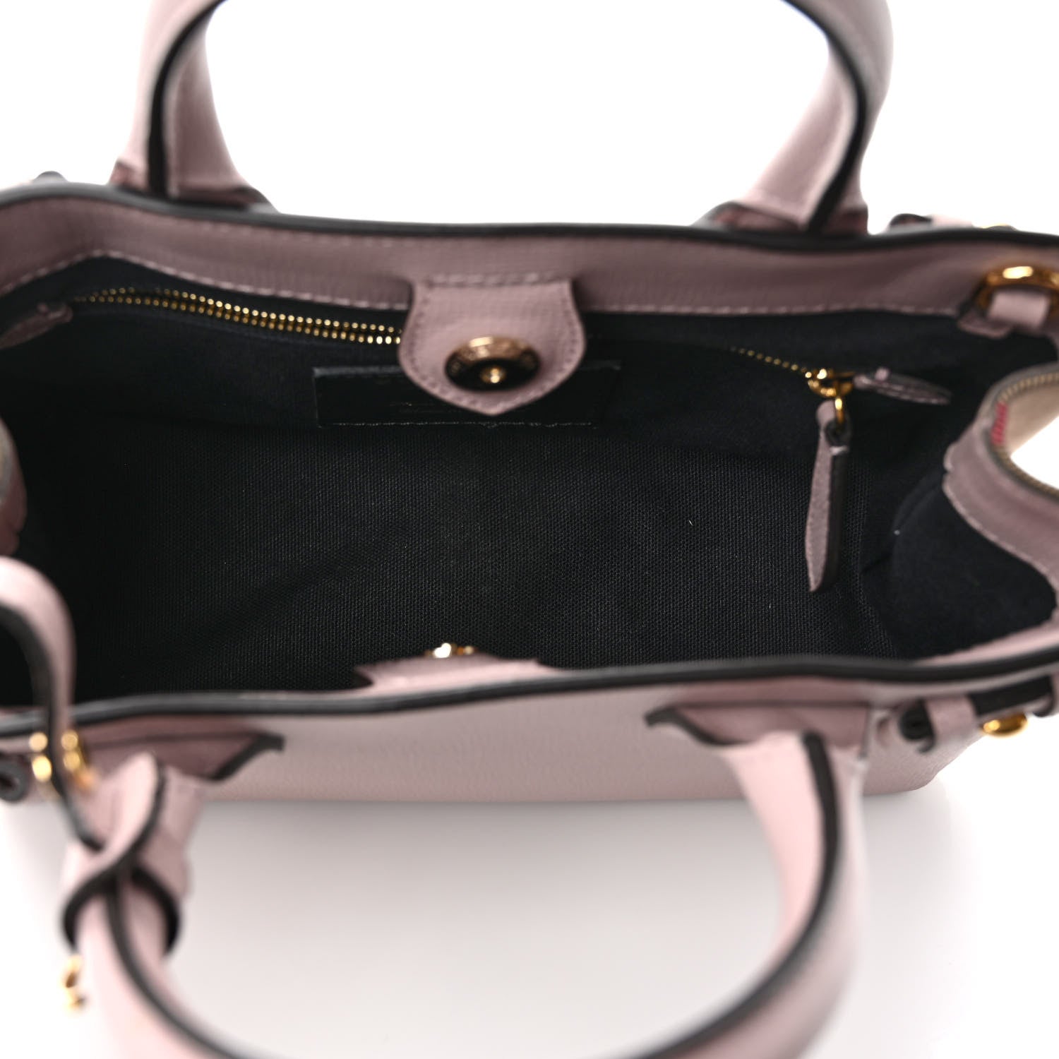 Burberry Grainy Calfskin House Check Small Banner Tote Pale Orchid 5 of 10