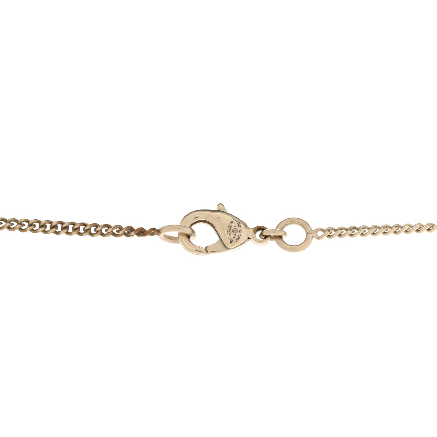 Chanel Resin Metal CC Flower Necklace Gold 5 of 6