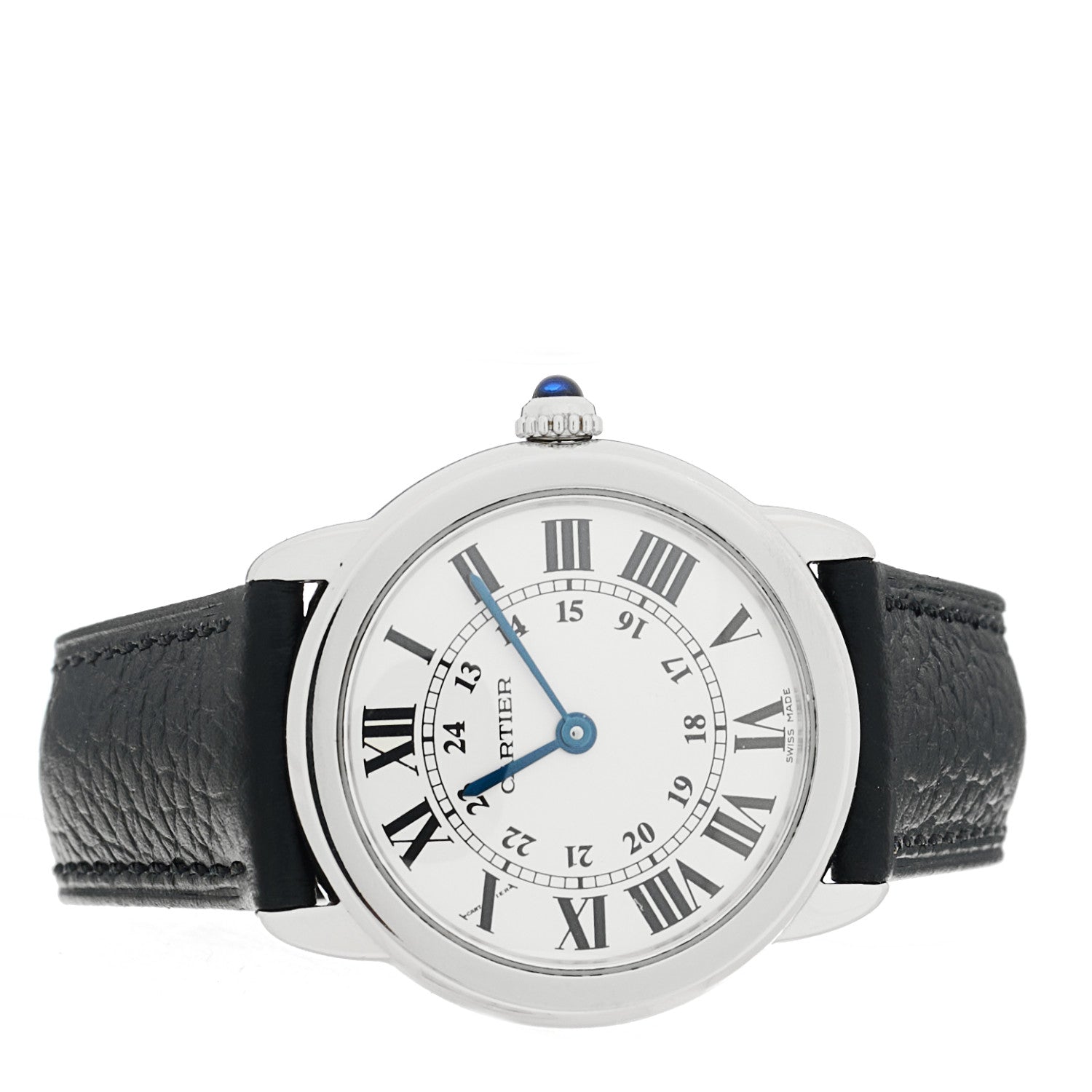 Cartier Stainless Steel Calfskin 29mm Ronde Solo Quartz Watch 2 of 4