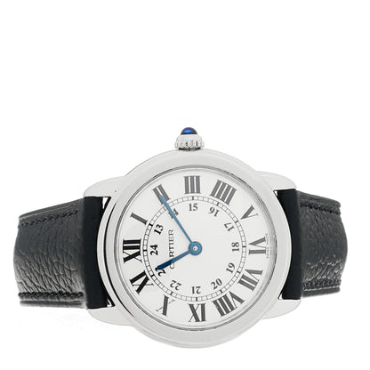 Cartier Stainless Steel Calfskin 29mm Ronde Solo Quartz Watch 2 of 4
