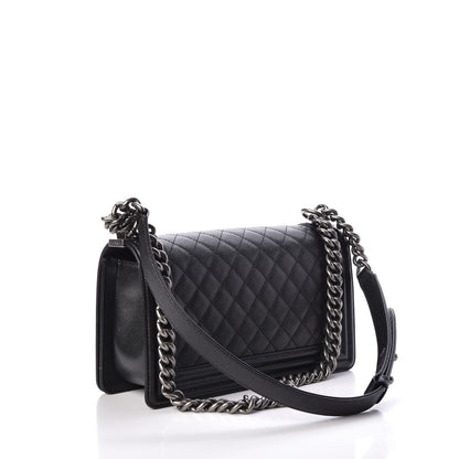 Chanel Caviar Quilted Medium Boy Flap Black 3 of 8