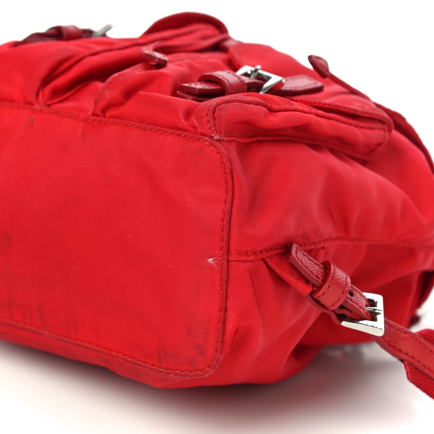 Prada Nylon Vela Mini Crossbody Backpack Rosso 9 of 16