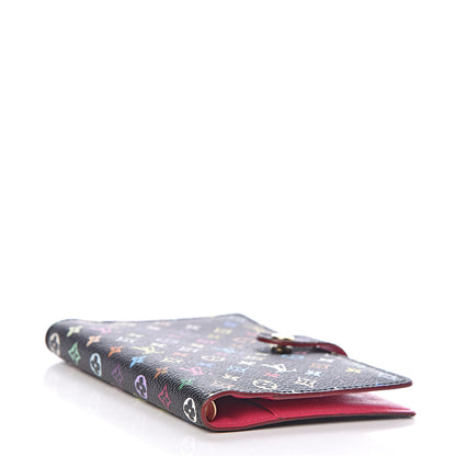 Louis Vuitton Monogram Multicolor Small Ring Agenda Cover Black Grenade 4 of 7