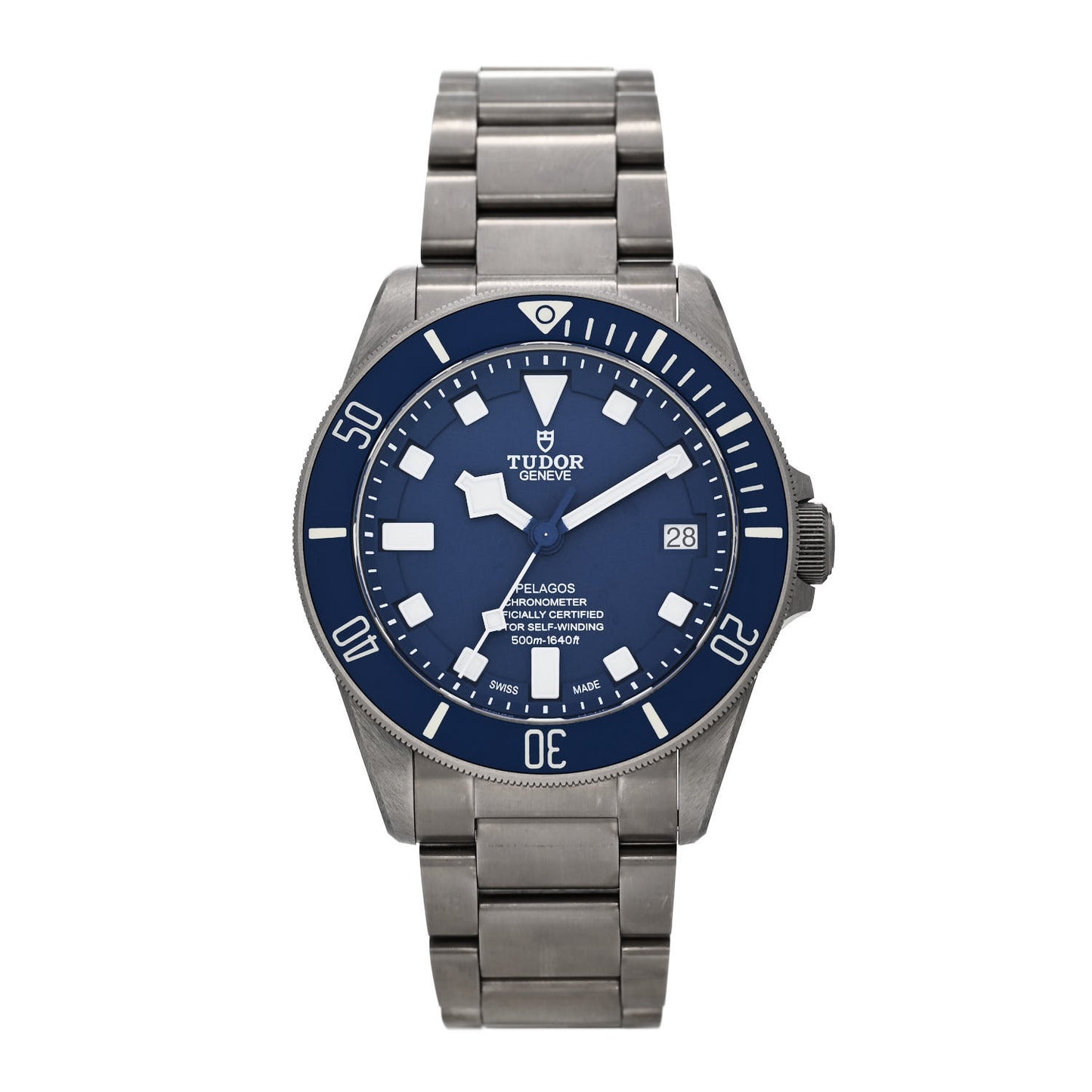 Titanium 42mm Pelagos Automatic Watch Blue 25600TB