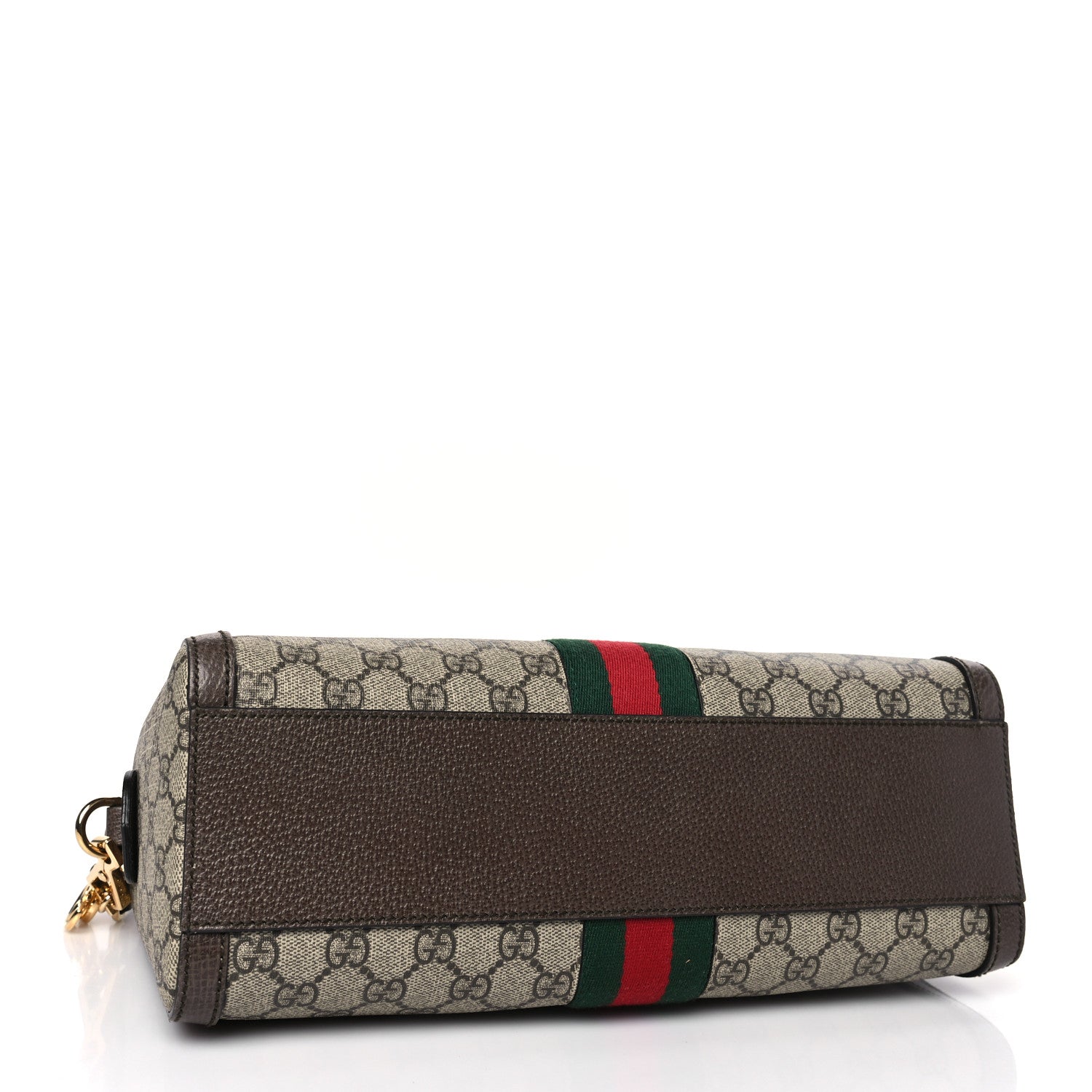 Gucci GG Supreme Monogram Web Medium Ophidia Boston Brown 4 of 9