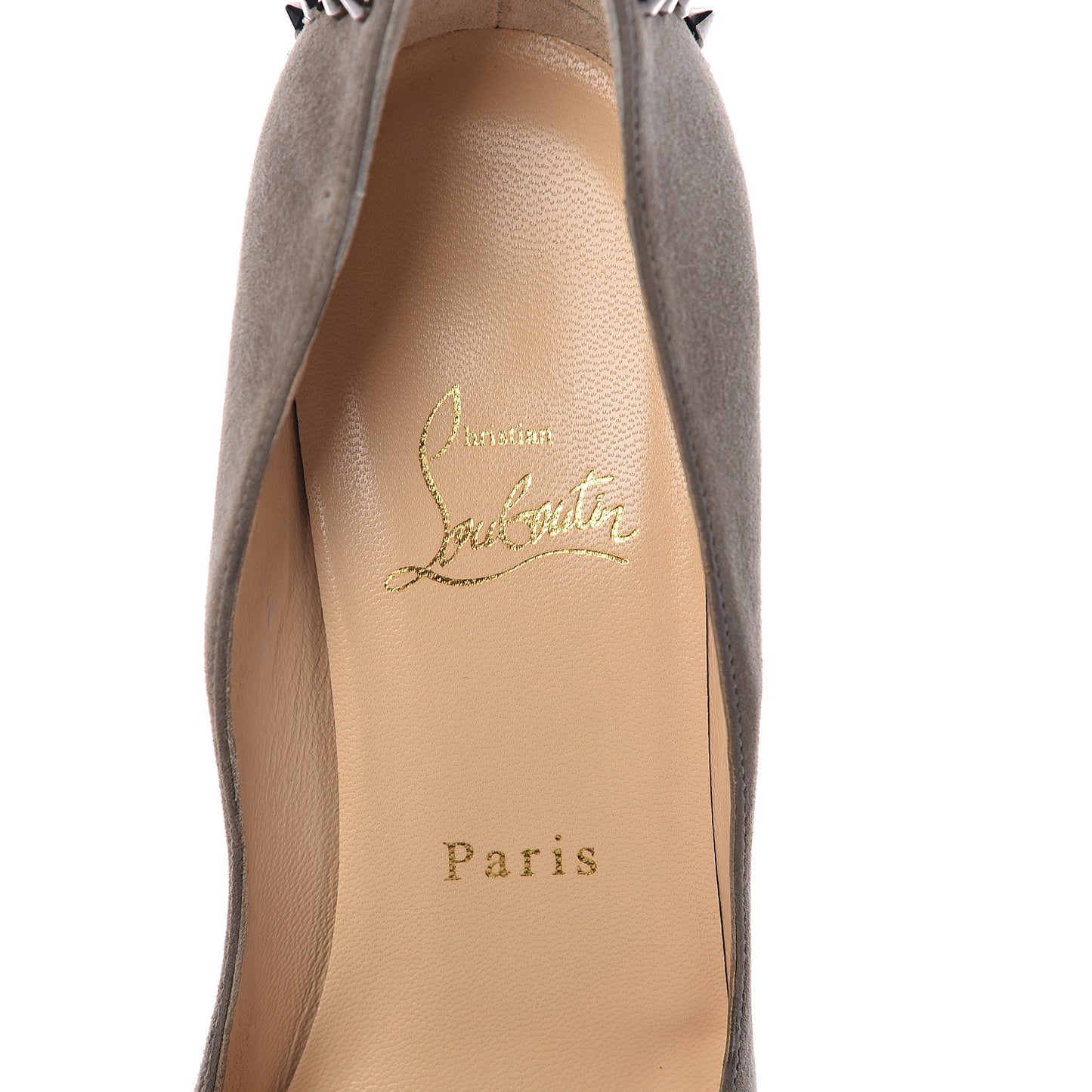 Suede Studded Zappa 100 Pumps 37.5 Cendre Gun