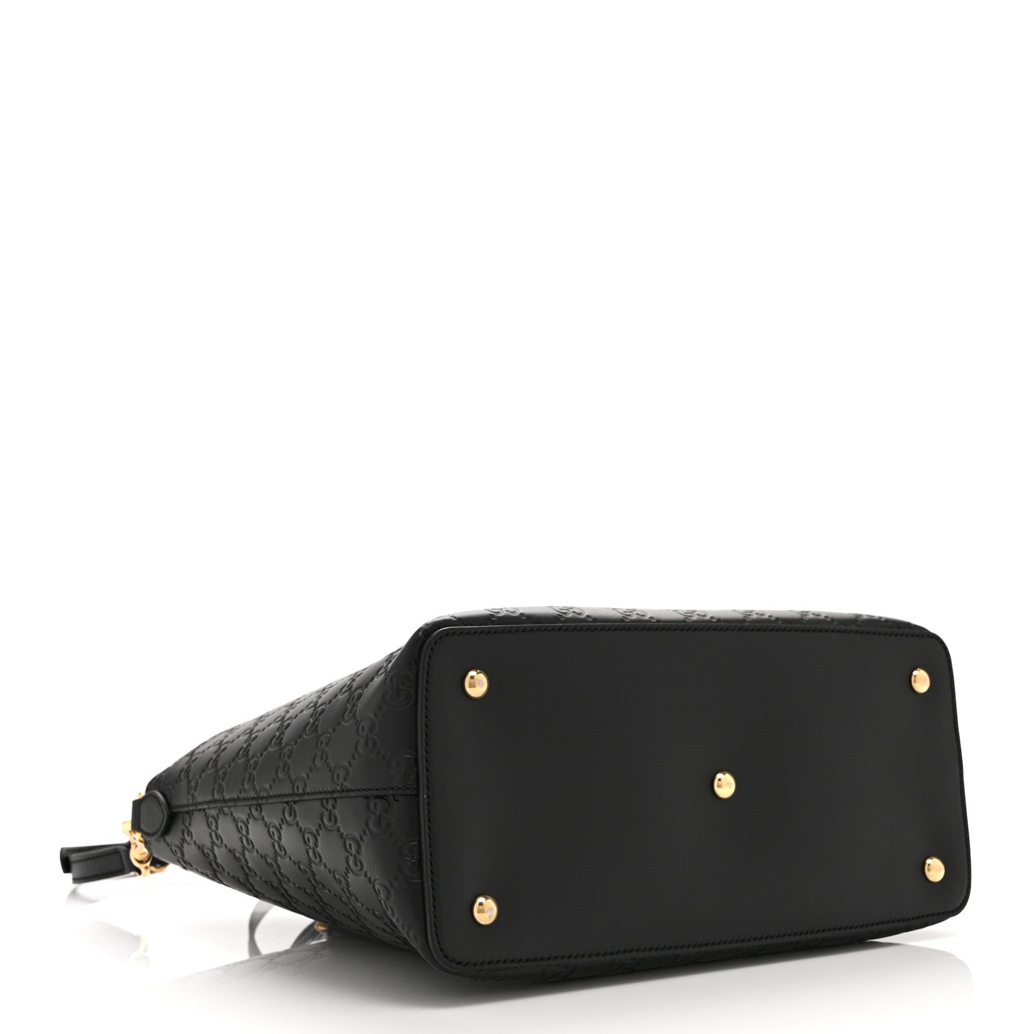 Gucci Guccissima Linea A Foldover Tote Black 4 of 13