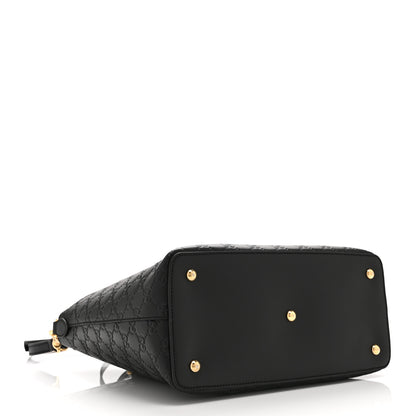 Gucci Guccissima Linea A Foldover Tote Black 4 of 13