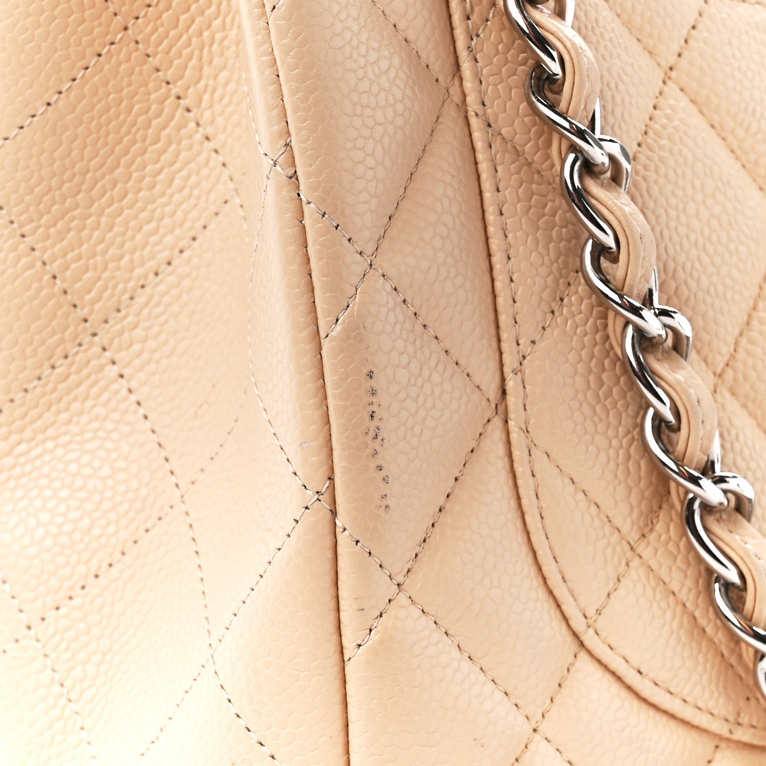 Chanel Caviar Quilted Jumbo Single Flap Beige 12 of 12
