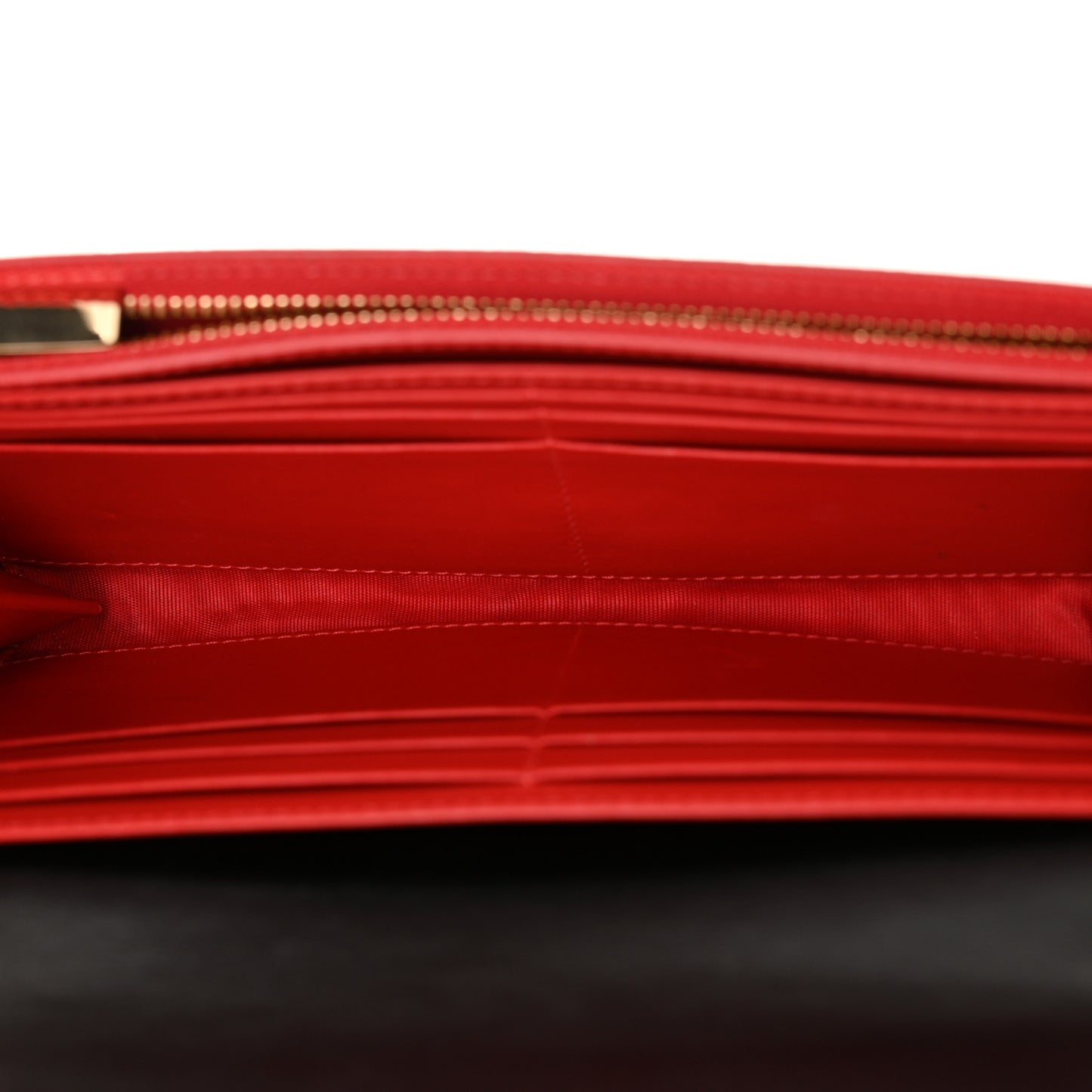 Calfskin Boudoir Chain Wallet Black