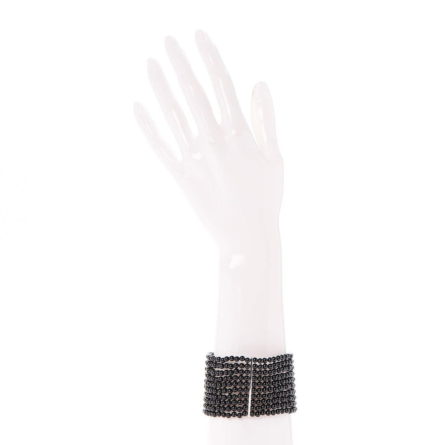 Sterling Silver Black Onyx 10 Row Ziegfeld Bracelet