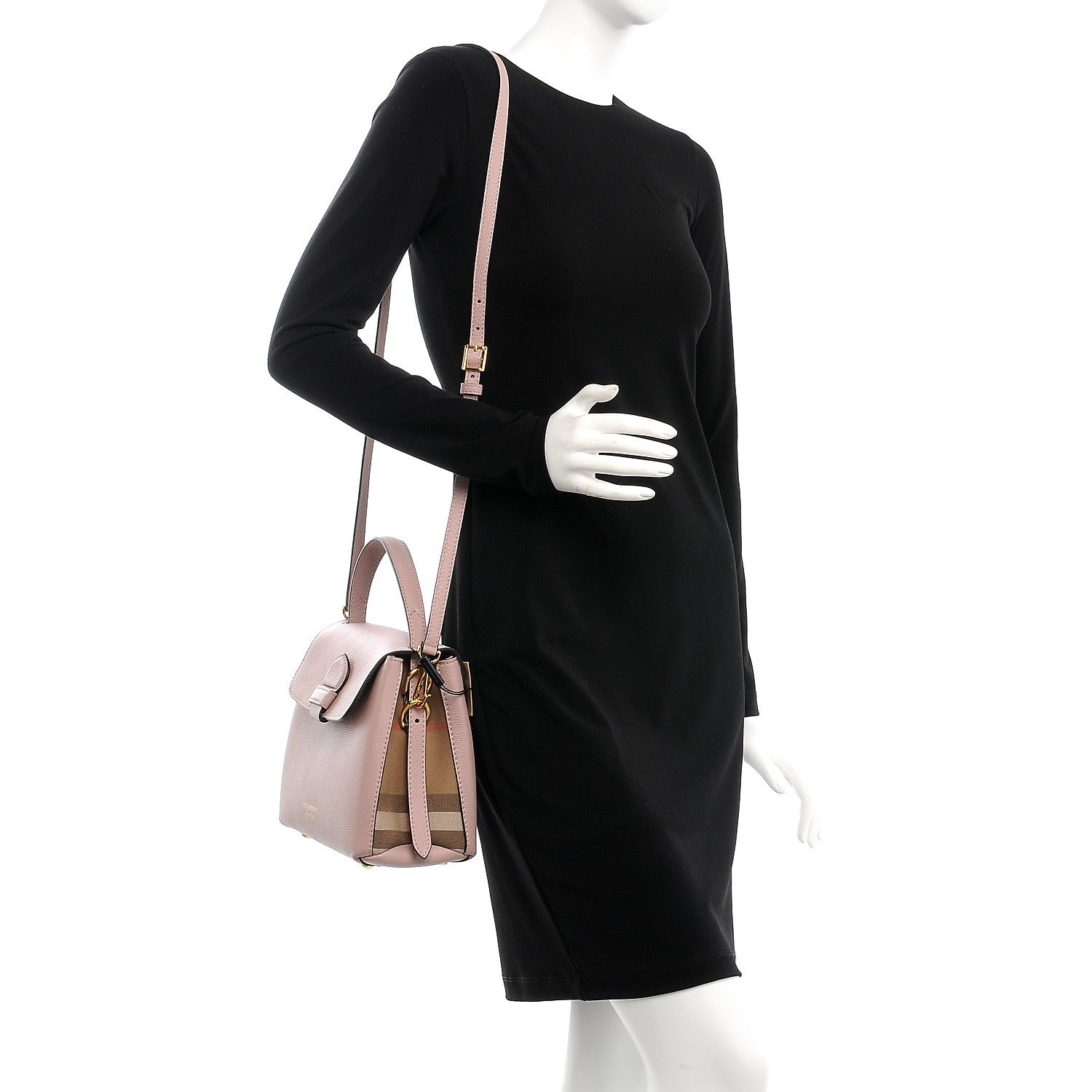 Burberry Derby Calfskin House Check Small Camberley Pale Orchid 2 of 8