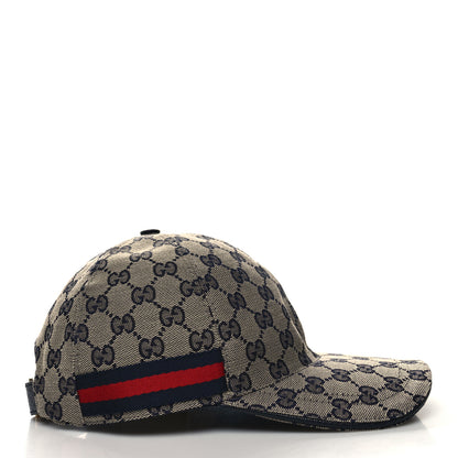 Gucci Monogram Web Baseball Hat XS Beige Blue 3 of 8