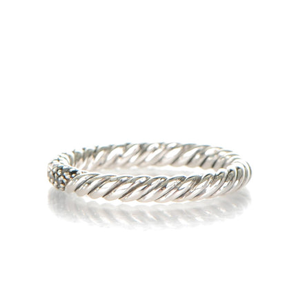 David Yurman Sterling Silver Black Diamond 3mm Midnight Melange Band Ring 54 7 3 of 3