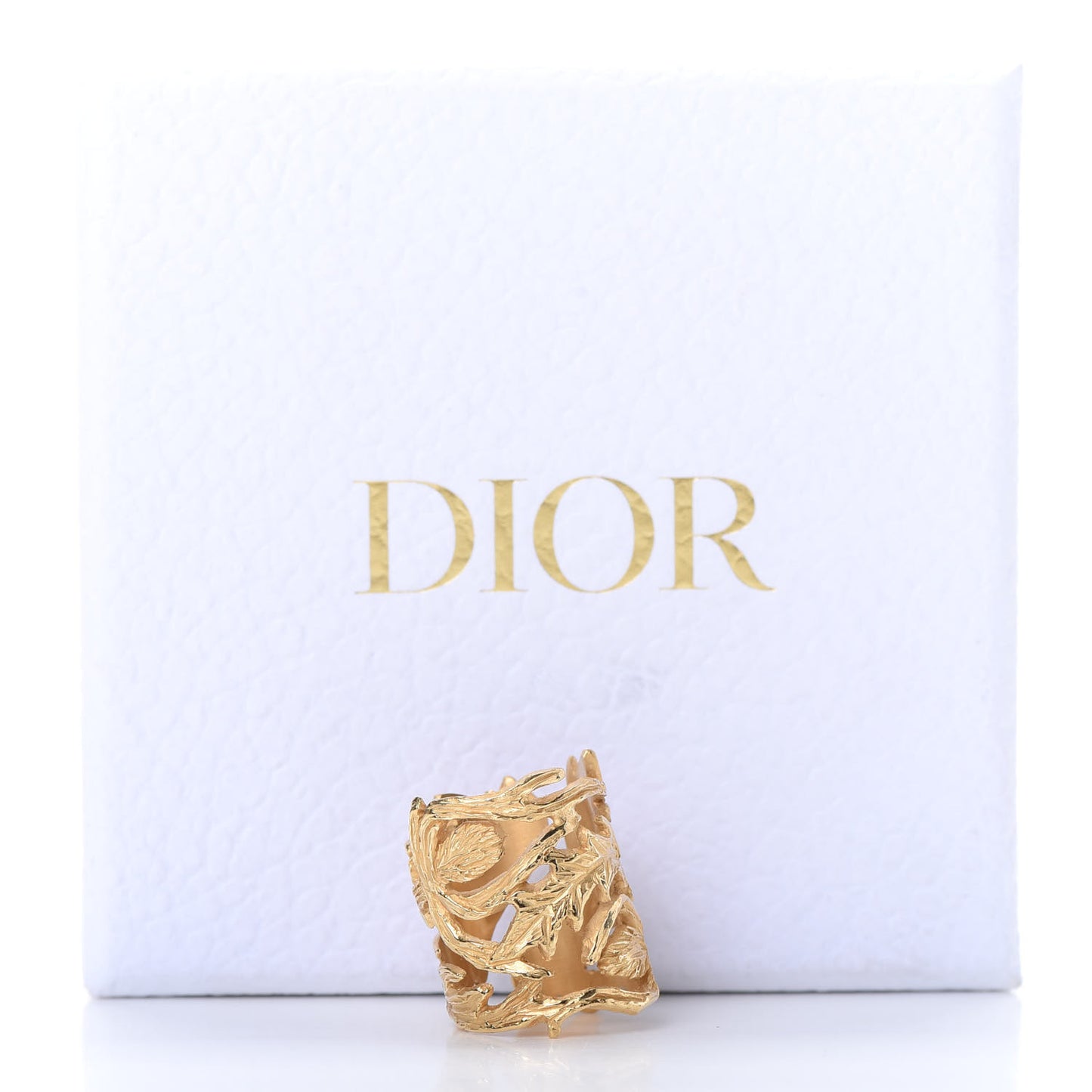 Metal Leaves Ring 5.5 Gold