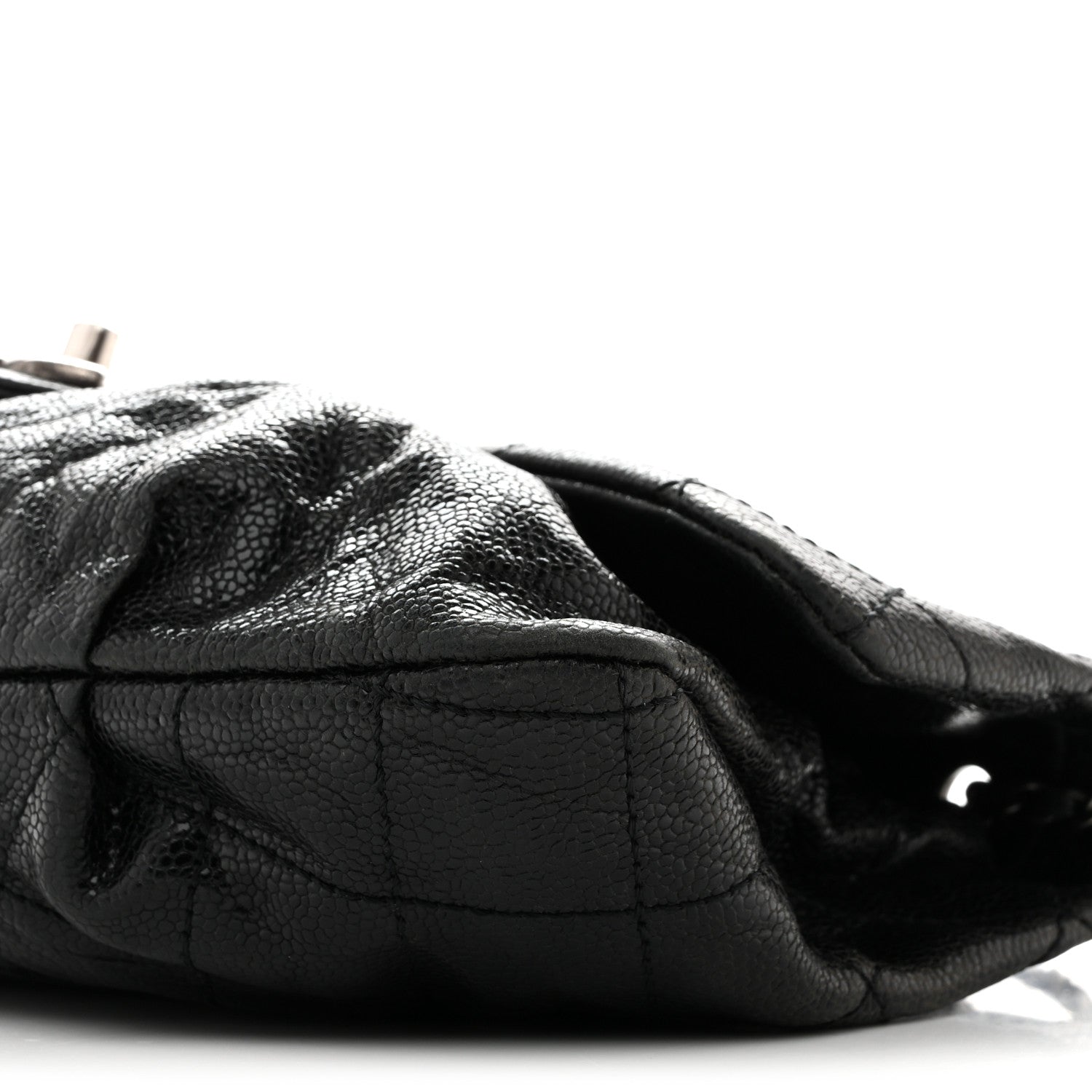 Chanel Caviar Quilted Medium Elastic Flap Black 10 of 16