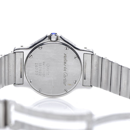 Cartier Stainless Steel 18K Yellow Gold 29mm Santos Octagon Quartz Watch 4 of 5