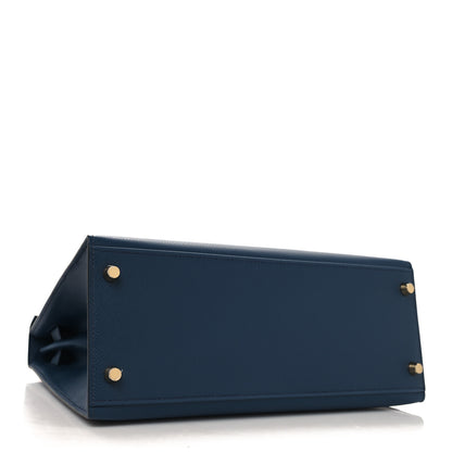 Hermes Epsom Kelly Sellier 28 Bleu De Malte 4 of 11