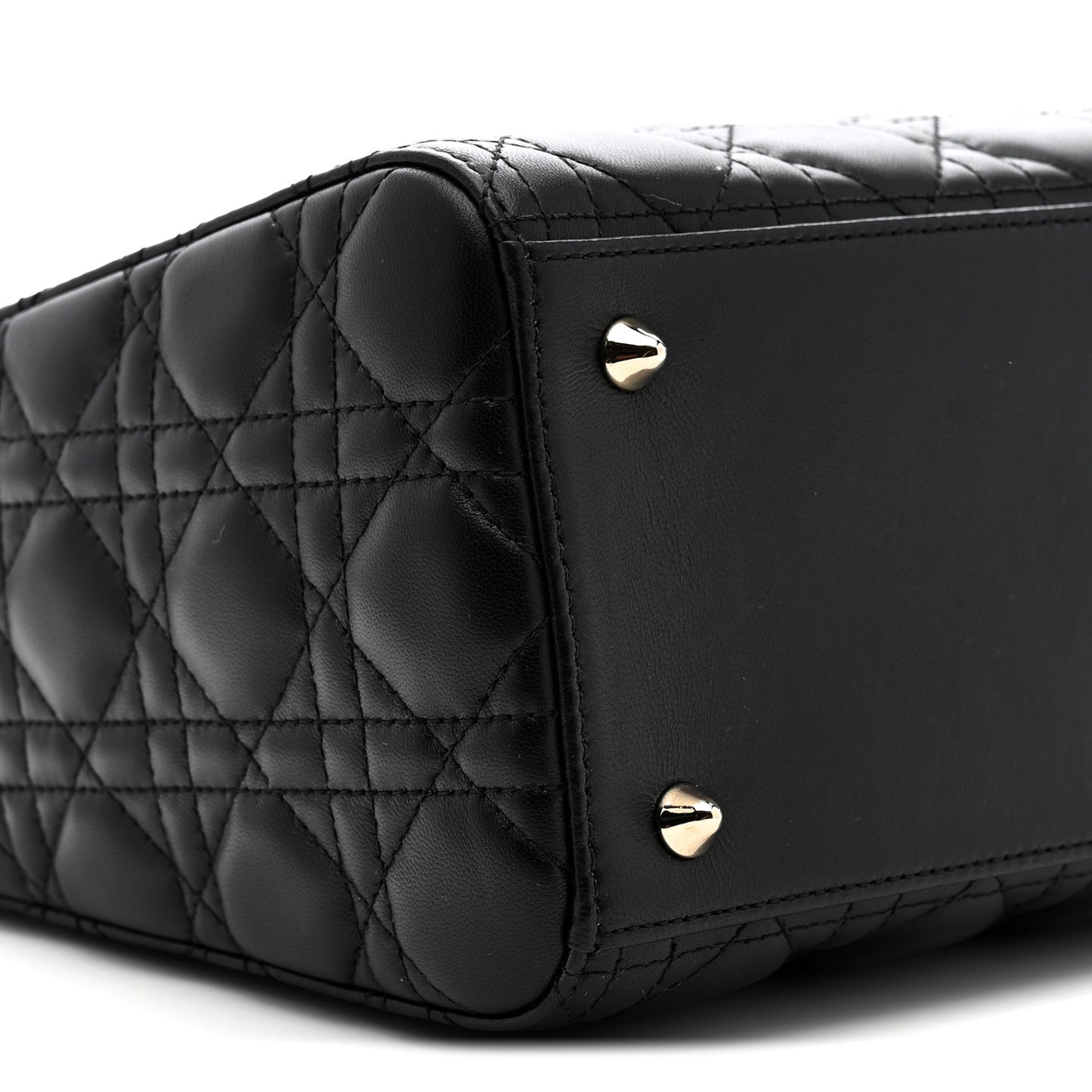 Lambskin Cannage Medium Lady Dior Black
