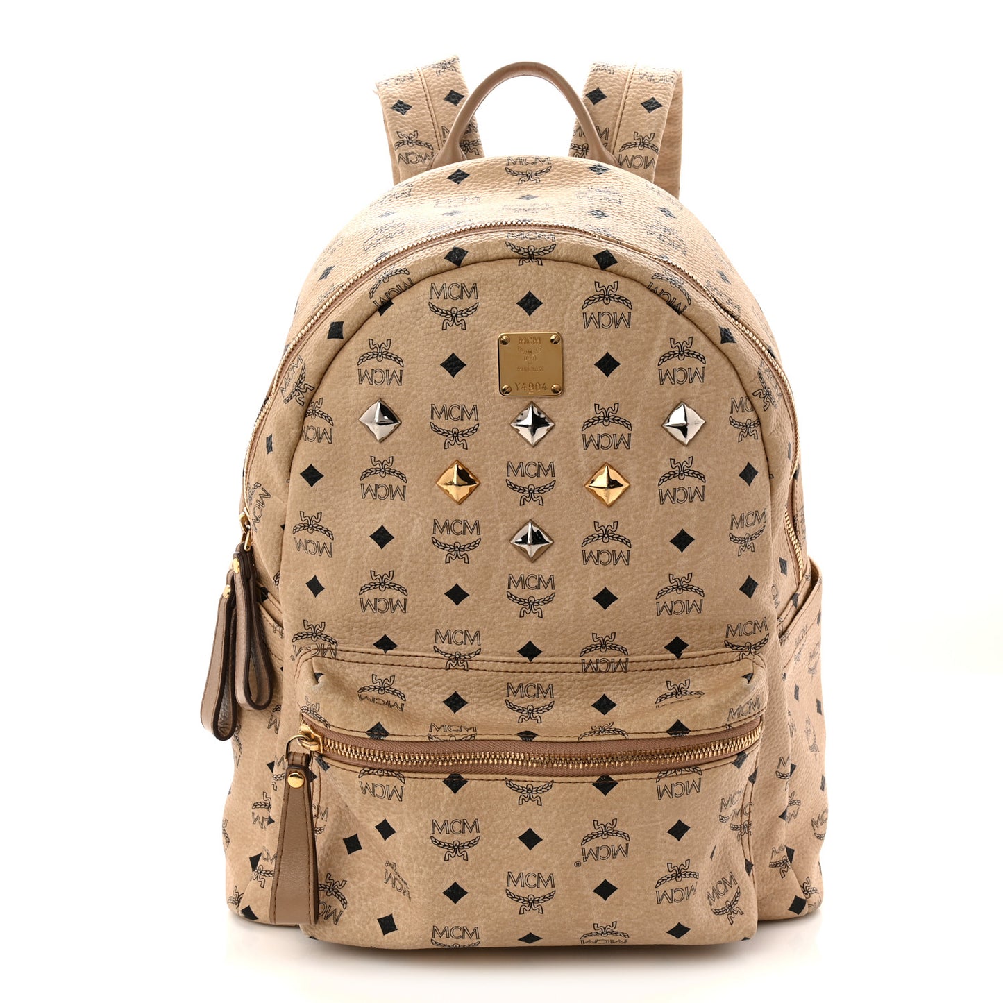 Visetos Medium Sprinkle Stud Stark Backpack Beige