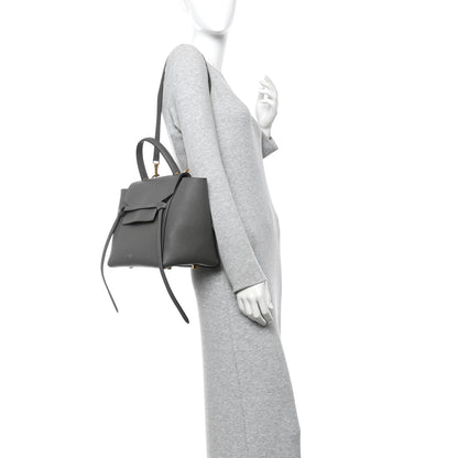 Celine Grained Calfskin Mini Belt Bag Grey 2 of 10