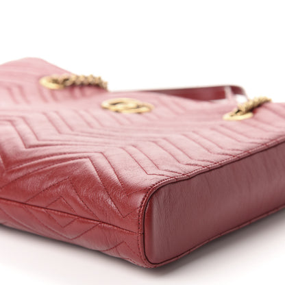 Gucci Azalea Calfskin Matelasse Medium GG Marmont Slim Tote Romantic Cerise 7 of 10