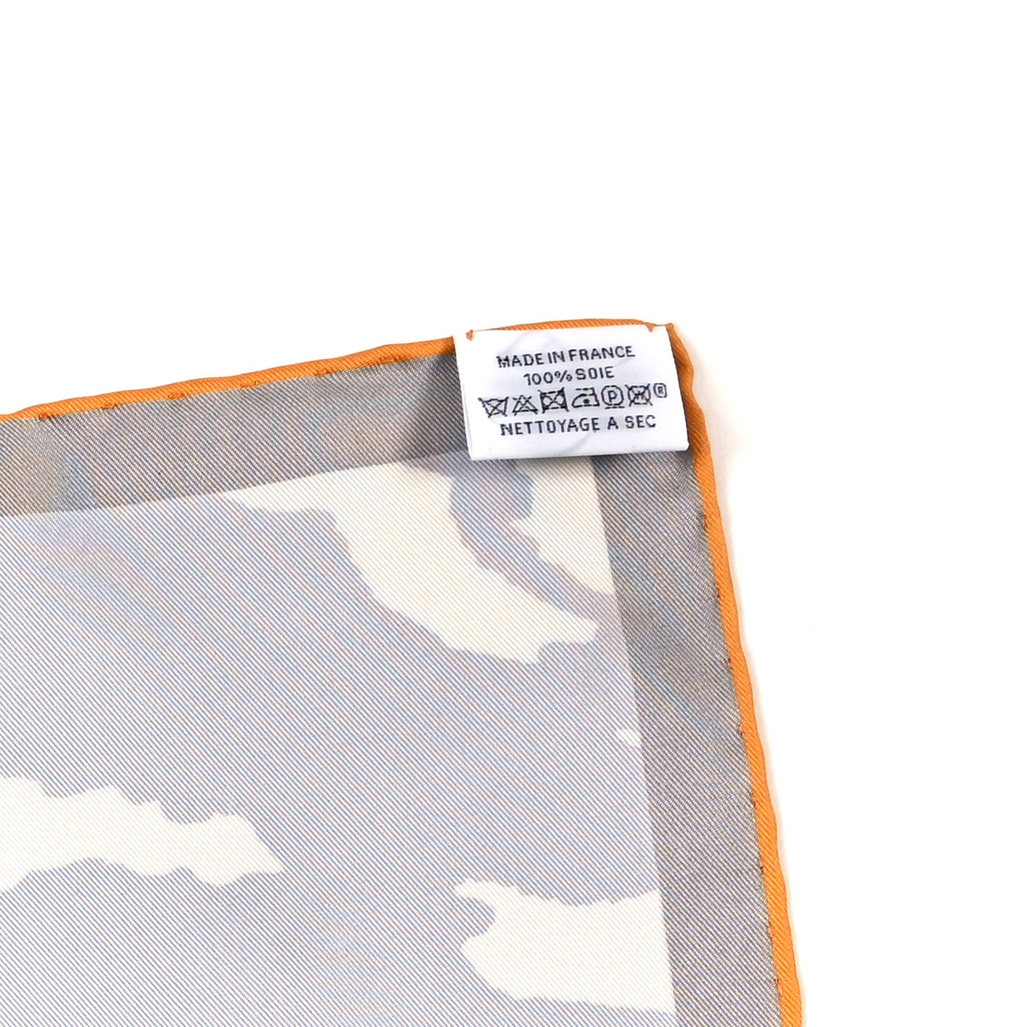Hermes Silk Parade Scarf 90 White Bleu Rose 4 of 4