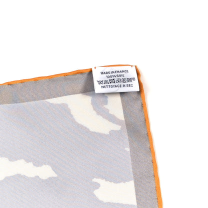 Hermes Silk Parade Scarf 90 White Bleu Rose 4 of 4