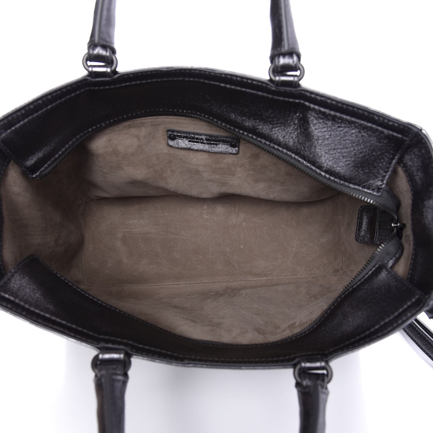 Metallic Grosgrain Intrecciato Tote Argento Ossidato