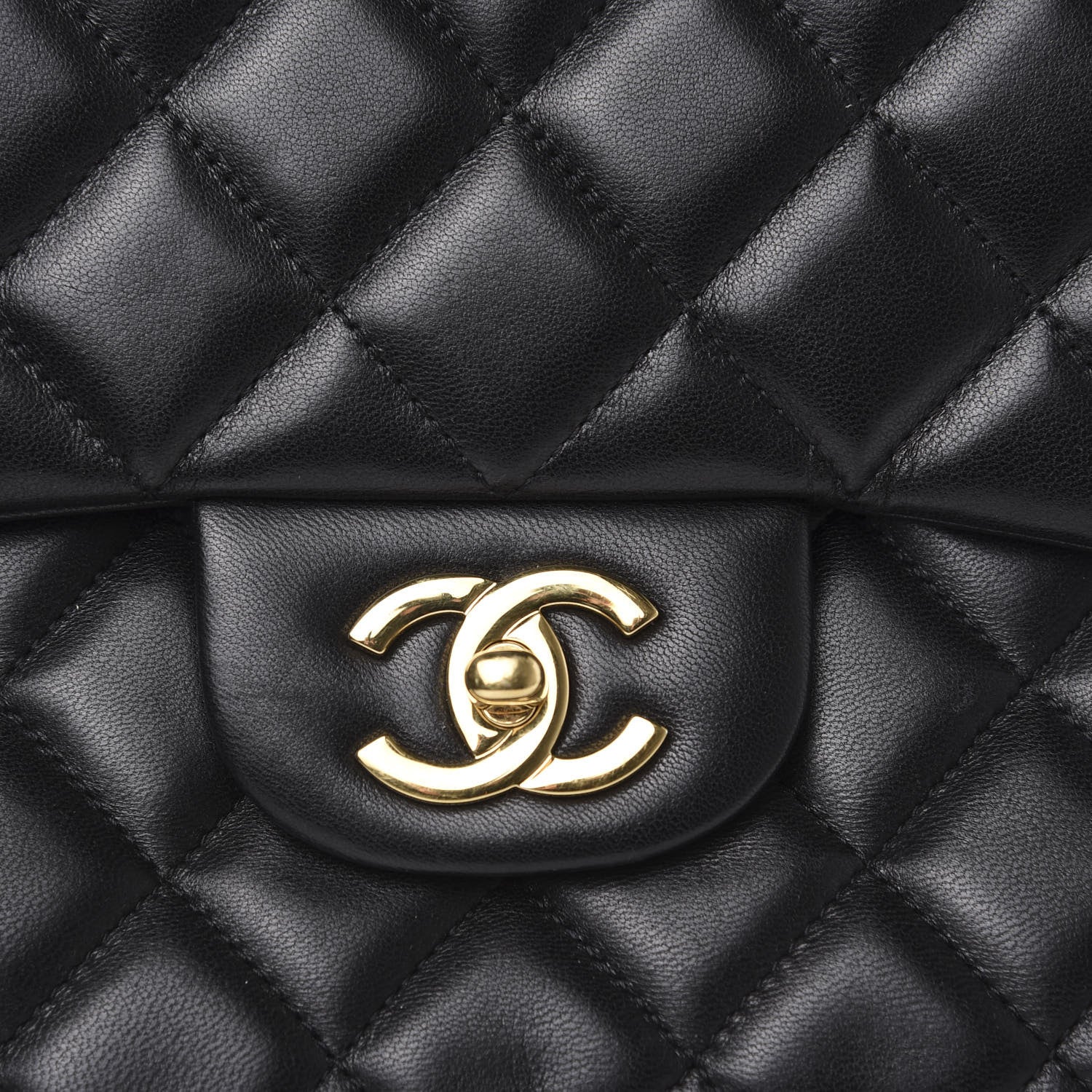 Chanel Lambskin Quilted Jumbo Single Flap Black 11 of 14