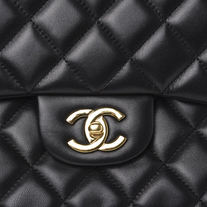 Chanel Lambskin Quilted Jumbo Single Flap Black 11 of 14