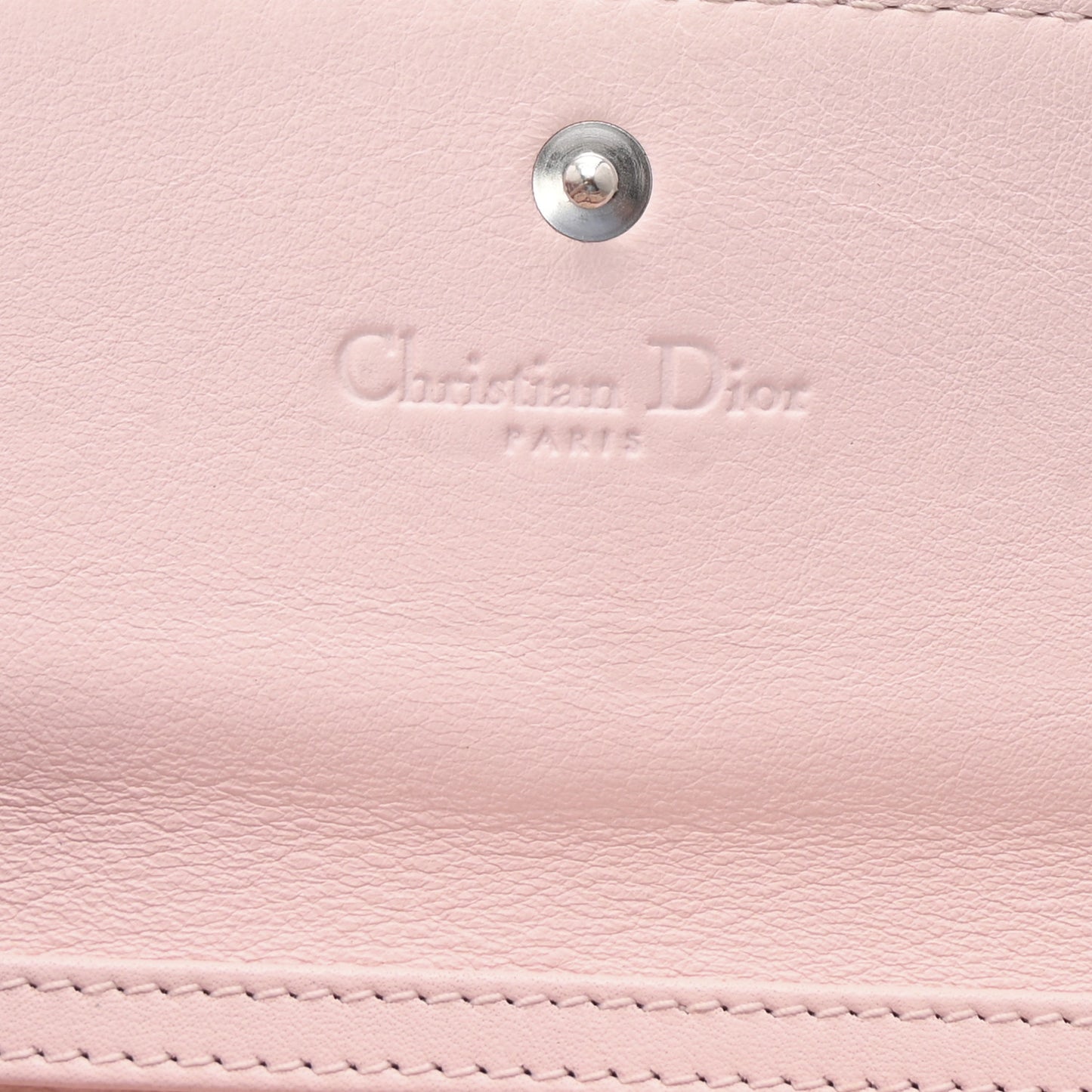 Patent Cannage Lady Dior Rendezvous Wallet On Chain Light Pink