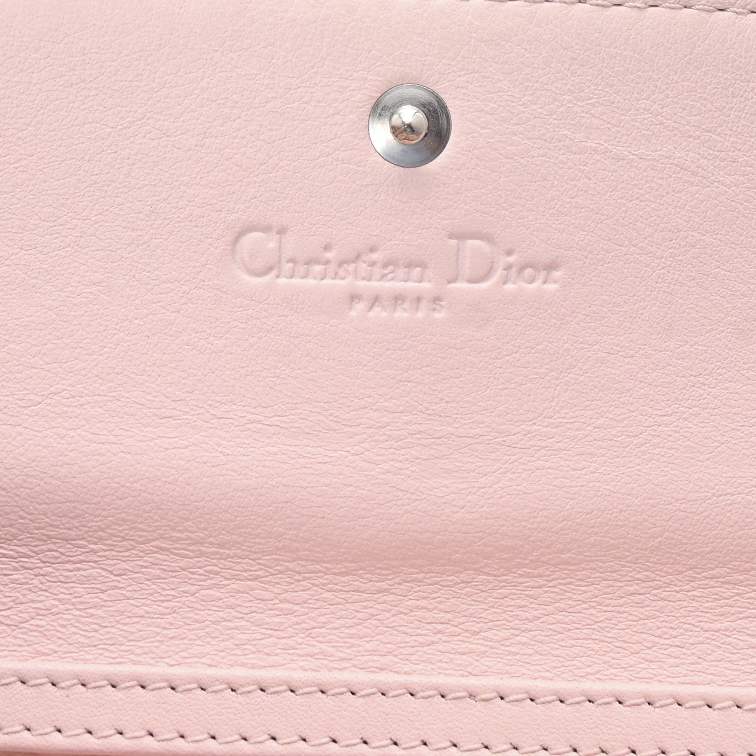 Christian Dior Patent Cannage Lady Dior Rendezvous Wallet On Chain Light Pink 5 of 9