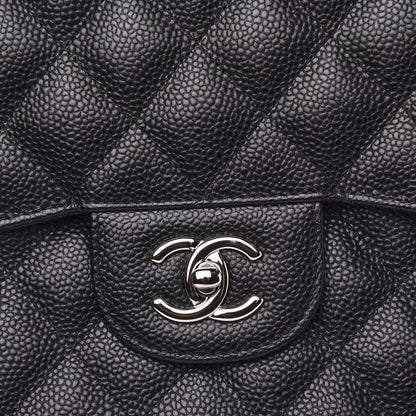 Chanel Caviar Quilted Jumbo Double Flap Black 10 of 11