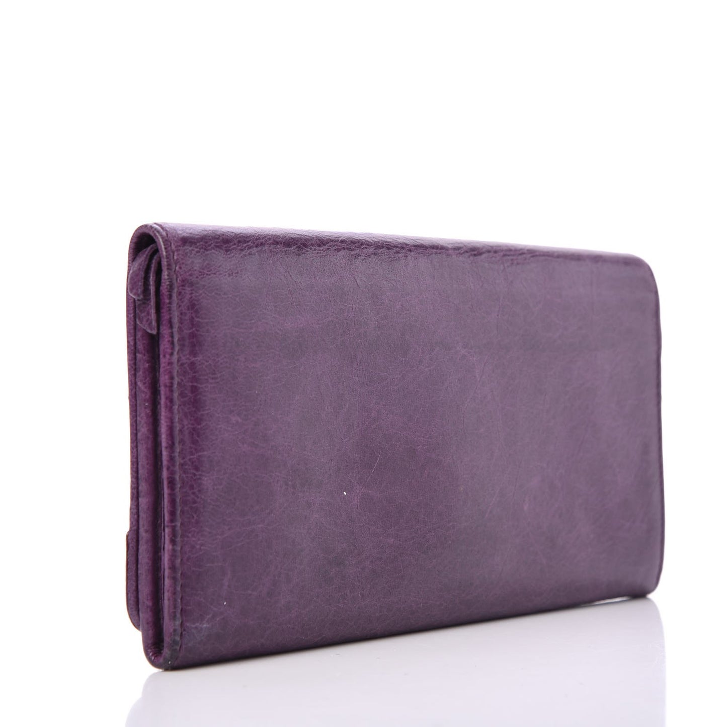 Agneau Classic Hardware Money Wallet Raisin